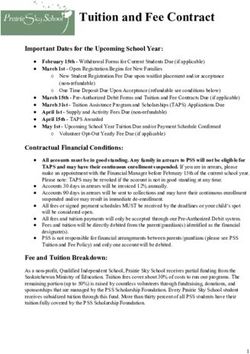 Tuition and Fee Contract - Prairie Sky School