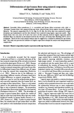 Differentiation of ripe banana flour using mineral composition and logistic regression model