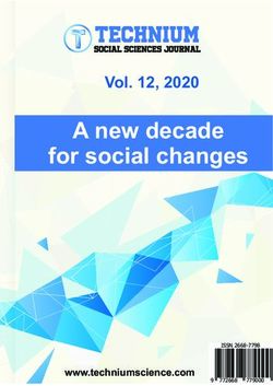 A new decade for social changes - Vol. 12, 2020 - www.techniumscience.com - Technium Science