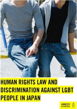HUMAN RIGHTS LAW AND DISCRIMINATION AGAINST LGBT PEOPLE IN JAPAN