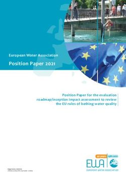 Position Paper 2021 European Water Association Position Paper for the evaluation roadmap/inception Impact assessment to review the EU rules of ...
