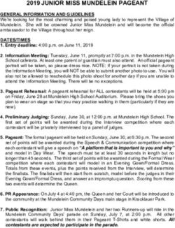 2019 JUNIOR MISS MUNDELEIN PAGEANT - Village of Mundelein