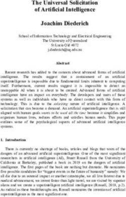 The Universal Solicitation of Artificial Intelligence Joachim Diederich