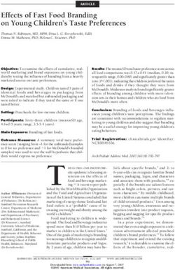 Effects of Fast Food Branding on Young Children's Taste Preferences