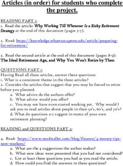 Articles (in order) for students who complete the project.