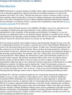 Introduction Compare the Informix Version 11 editions