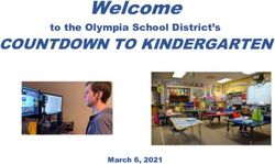 Welcome COUNTDOWN TO KINDERGARTEN - to the Olympia School District's