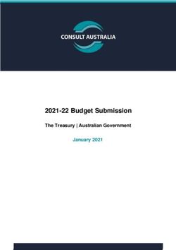 2021-22 Budget Submission - The Treasury | Australian Government January 2021 - Consult Australia