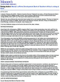 Rating Action: Moody's affirms Development Bank of Southern Africa's rating at Baa3