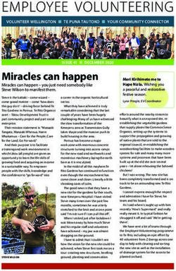 EMPLOYEE VOLUNTEERING - VOLUNTEER WELLINGTON n TE PUNA TAUTOKO n YOUR COMMUNITY CONNECTOR