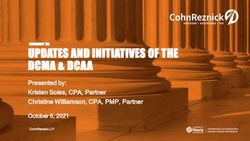 UPDATES AND INITIATIVES OF THE DCMA & DCAA - Presented by: Kristen Soles, CPA, Partner Christine Williamson, CPA, PMP, Partner