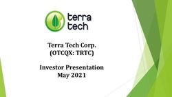 Terra Tech Corp. (OTCQX: TRTC) - Investor Presentation May 2021