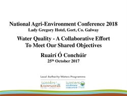 National Agri-Environment Conference 2018 Water Quality - A Collaborative Effort To Meet Our Shared Objectives Ruairí Ó Conchúir - Lady Gregory ...