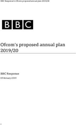 Ofcom's proposed annual plan 2019/20 - BBC Response 8 February 2019