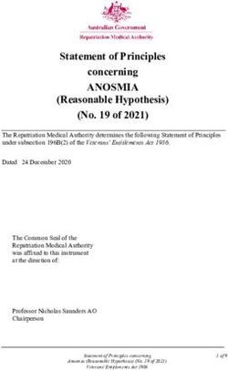 Statement of Principles concerning - ANOSMIA