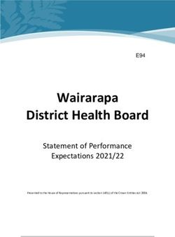 Wairarapa District Health Board - Statement of Performance Expectations 2021/22 - E94 - Wairarapa DHB