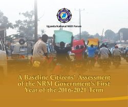 A Baseline Citizens' Assessment of the NRM Government's First Year of the 2016-2021 Term - Uganda National NGO Forum - Global Call to Action ...