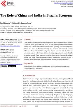 The Role of China and India in Brazil's Economy - Scientific ...