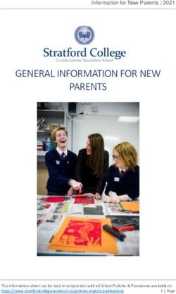 GENERAL INFORMATION FOR NEW PARENTS - Information for New Parents | 2021 - Stratford College