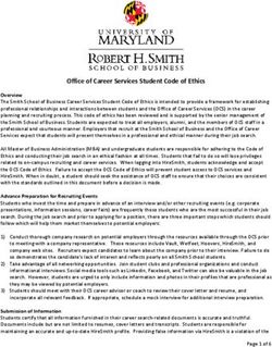 Office of Career Services Student Code of Ethics