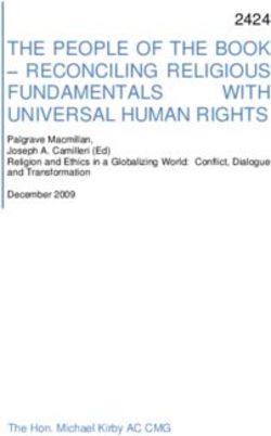 THE PEOPLE OF THE BOOK - RECONCILING RELIGIOUS FUNDAMENTALS WITH UNIVERSAL HUMAN RIGHTS