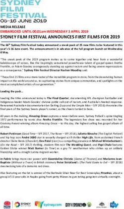 SYDNEY FILM FESTIVAL ANNOUNCES FIRST FILMS FOR 2019