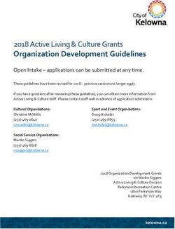 2018 Active Living & Culture Grants Organization Development Guidelines - City of Kelowna