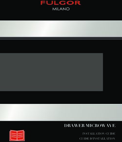 DRAWER MICROWAVE INSTALLATION GUIDE GUIDE D'INSTALLATION - Fulgor Milano