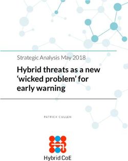 HYBRID THREATS AS A NEW 'WICKED PROBLEM' FOR EARLY WARNING - STRATEGIC ANALYSIS MAY 2018 - HYBRID COE