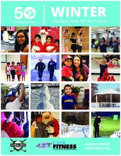 WINTER ADDISON PARK DISTRICT | 2020 - REGISTER ONLINE addisonparks.org