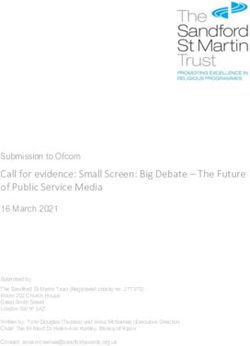 Call for evidence: Small Screen: Big Debate - The Future of Public Service Media - Sandford St Martin Trust
