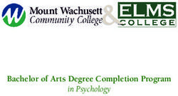 Bachelor of Arts Degree Completion Program - in Psychology