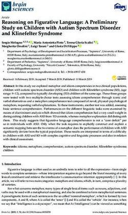 Reasoning on Figurative Language: A Preliminary Study on Children with Autism Spectrum Disorder and Klinefelter Syndrome - MDPI