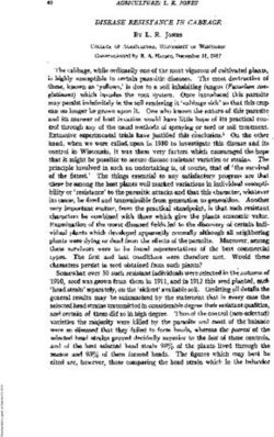 BY L. R. JONES DISEASE RESISTANCE IN CABBAGE - PNAS