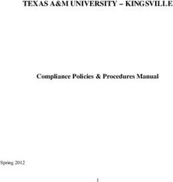 TEXAS A&M UNIVERSITY - KINGSVILLE - Compliance Policies & Procedures Manual Spring 2012