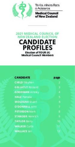 CANDIDATE PROFILES 2021 MEDICAL COUNCIL OF NEW ZEALAND ELECTION - New Zealand Doctor
