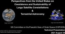 Perspectives from the United States on Coexistence and Sustainability of Large Satellite Constellations & Terrestrial Astronomy - UNOOSA