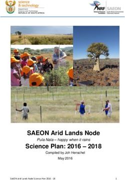 SAEON Arid Lands Node Science Plan: 2016 2018 - Pula Nala - happy when it rains