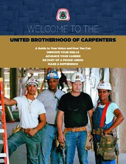 WELCOME TO THE UNITED BROTHERHOOD OF CARPENTERS - IMPROVE YOUR SKILLS ADVANCE YOUR CAREER