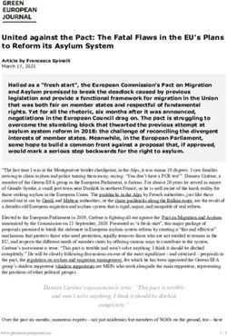 United against the Pact: The Fatal Flaws in the EU's Plans to Reform its Asylum System