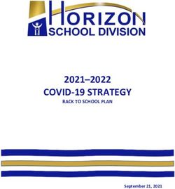 COVID-19 STRATEGY 2021-2022 - BACK TO SCHOOL PLAN - September 21, 2021 - Horizon School Division
