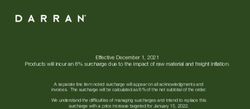 Effective December 1, 2021 - Products will incur an 8% surcharge due to the impact of raw material and freight inflation - DARRAN Furniture
