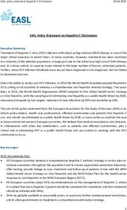 EASL Policy Statement on Hepatitis C Elimination