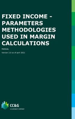 FIXED INCOME - PARAMETERS METHODOLOGIES USED IN MARGIN CALCULATIONS