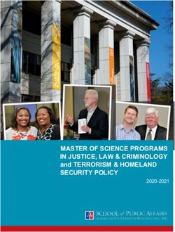 MASTER OF SCIENCE PROGRAMS IN JUSTICE, LAW & CRIMINOLOGY - and TERRORISM & HOMELAND 2020-2021 - American University