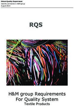 RQS - H&M group Requirements For Quality System Textile Products - Library