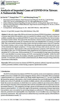 Analysis of Imported Cases of COVID-19 in Taiwan: A Nationwide Study - MDPI