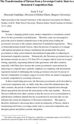 The Transformation of Taiwan from a Sovereign-Centric State to a Structural Competition-State