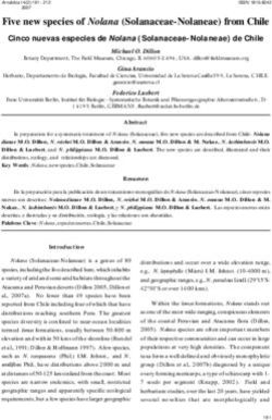 Five new species of Nolana (Solanaceae-Nolaneae) from Chile