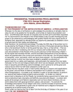 PRESIDENTIAL THANKSGIVING PROCLAMATIONS